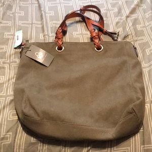 Street Level Noah braided Handel canvas tote